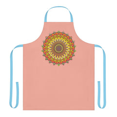 Apricot Mandala Apron - Hand - Drawn Art All Over Prints - Blululi