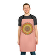 Apricot Mandala Apron - Hand - Drawn Art All Over Prints - Blululi