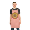 Apricot Mandala Apron - Hand - Drawn Art All Over Prints - Blululi