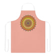Apricot Mandala Apron - Hand - Drawn Art All Over Prints - Blululi