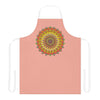 Apricot Mandala Apron - Hand - Drawn Art All Over Prints - Blululi