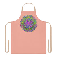 Apricot Mandala Apron - Psychedelic Art All Over Prints - Blululi