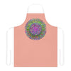 Apricot Mandala Apron - Psychedelic Art All Over Prints - Blululi