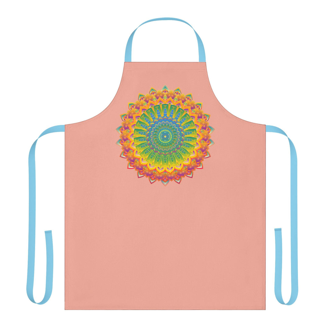 Apricot Mandala Apron - Vibrant Kitchen Art All Over Prints - Blululi