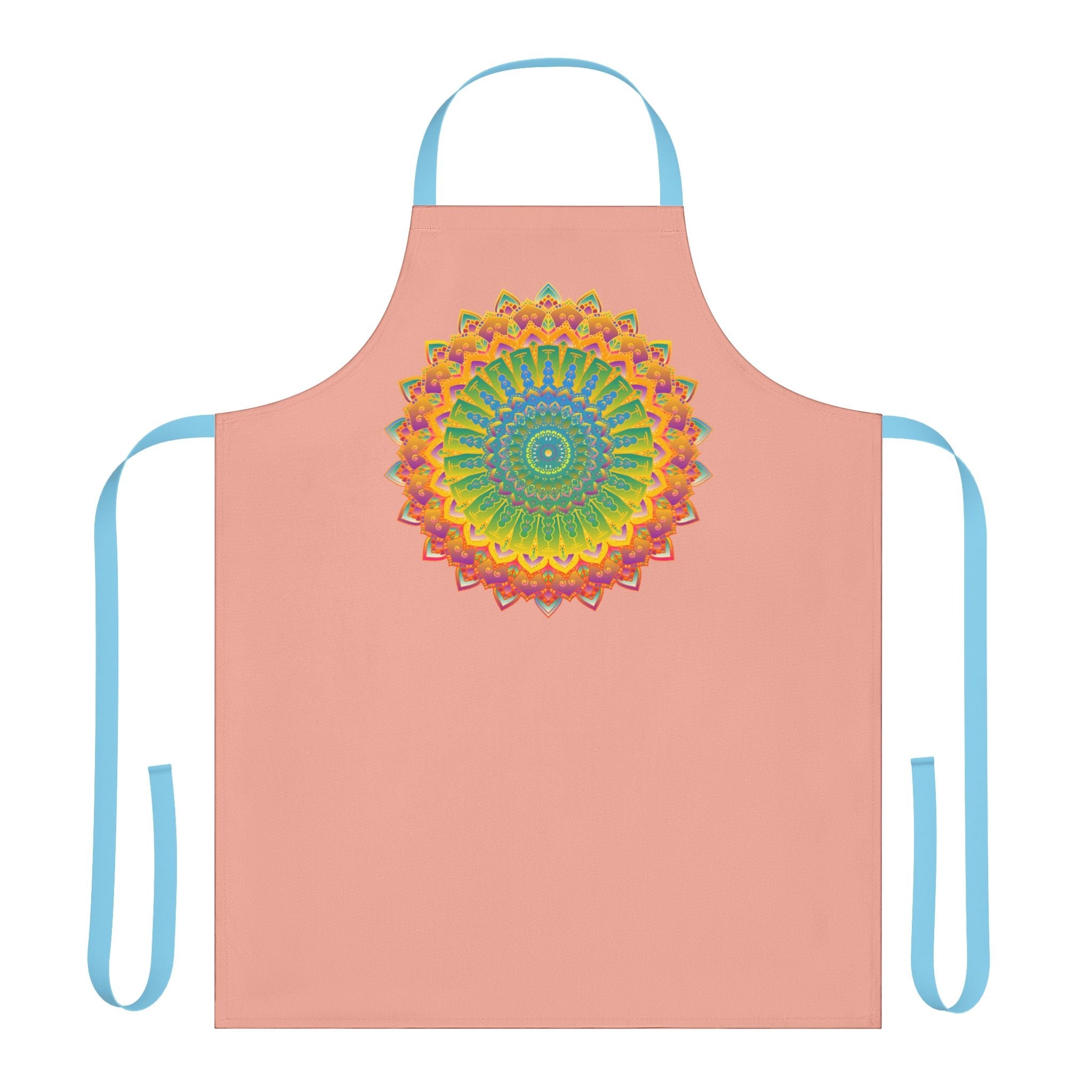 Apricot Mandala Apron - Vibrant Kitchen Art All Over Prints - Blululi