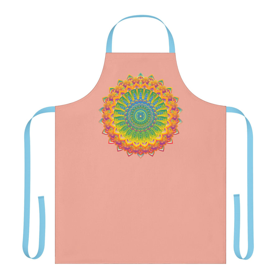 Apricot Mandala Apron - Vibrant Kitchen Art All Over Prints - Blululi
