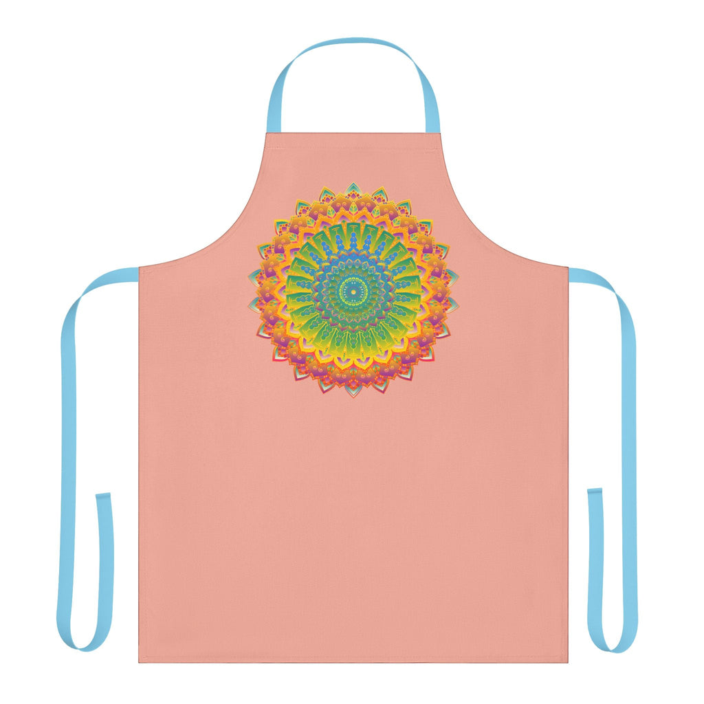 Apricot Mandala Apron - Vibrant Kitchen Art All Over Prints - Blululi