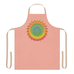 Apricot Mandala Apron - Vibrant Kitchen Art All Over Prints - Blululi