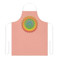 Apricot Mandala Apron - Vibrant Kitchen Art All Over Prints - Blululi