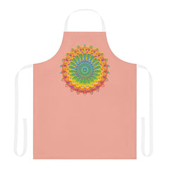 Apricot Mandala Apron - Vibrant Kitchen Art All Over Prints - Blululi