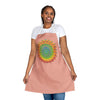 Apricot Mandala Apron - Vibrant Kitchen Art All Over Prints - Blululi