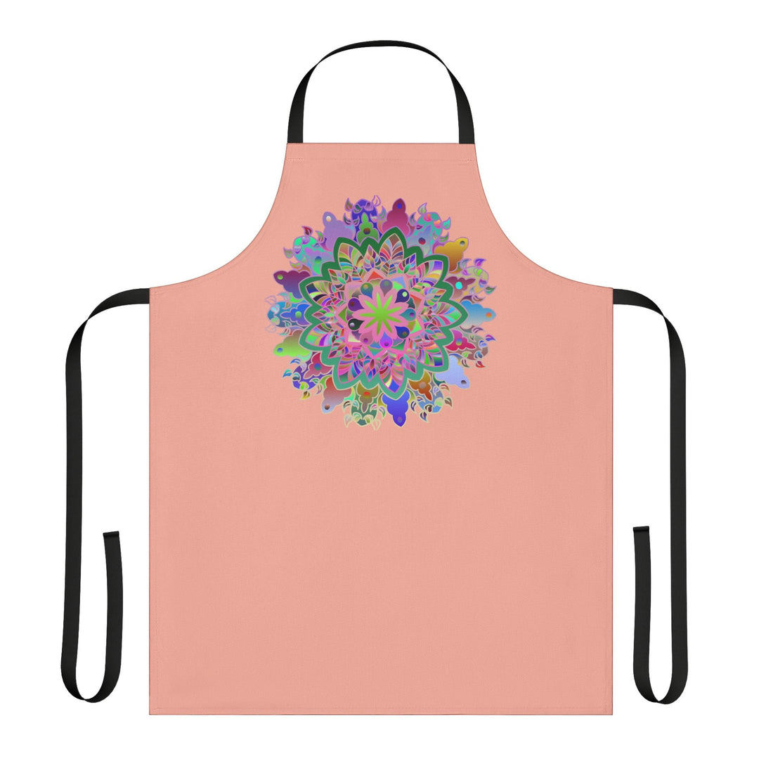 Apron, Hand drawn Mandala Art, Apricot All Over Prints - Blululi