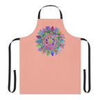 Apron, Hand drawn Mandala Art, Apricot All Over Prints - Blululi