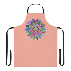Apron, Hand drawn Mandala Art, Apricot All Over Prints - Blululi