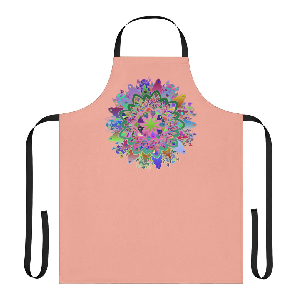 Apron, Hand drawn Mandala Art, Apricot All Over Prints - Blululi