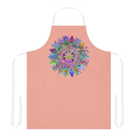 Apron, Hand drawn Mandala Art, Apricot All Over Prints - Blululi