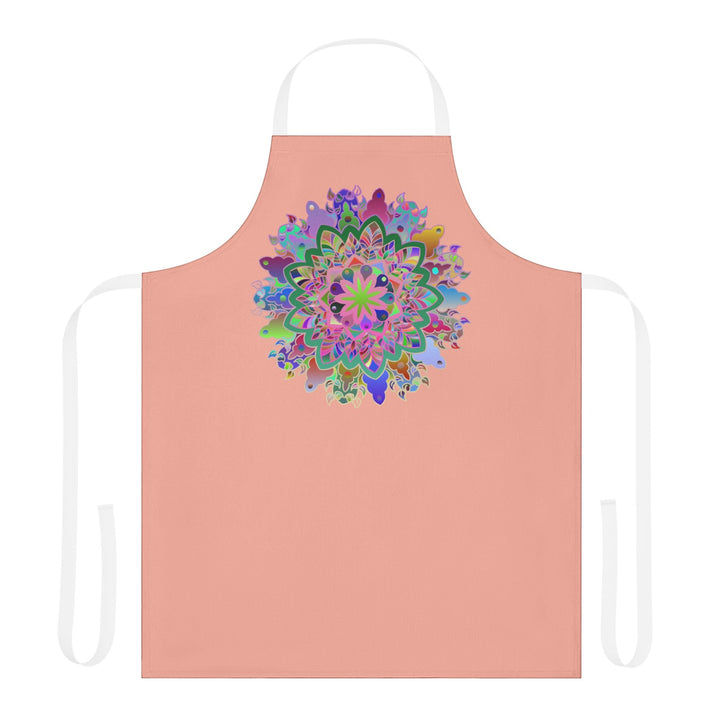 Apron, Hand drawn Mandala Art, Apricot All Over Prints - Blululi