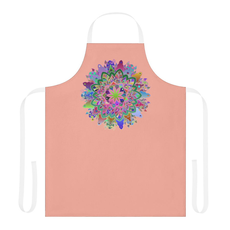 Apron, Hand drawn Mandala Art, Apricot All Over Prints - Blululi