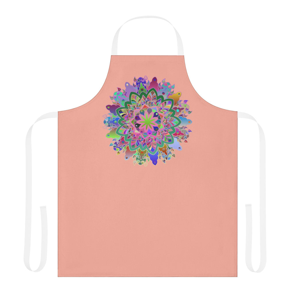 Apron, Hand drawn Mandala Art, Apricot All Over Prints - Blululi