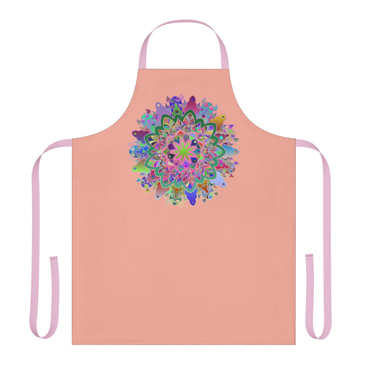 Apron, Hand drawn Mandala Art, Apricot All Over Prints - Blululi