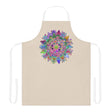 Apron, Hand drawn Mandala Art, Beige All Over Prints - Blululi