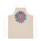 Apron, Hand drawn Mandala Art, Beige All Over Prints - Blululi