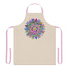 Apron, Hand drawn Mandala Art, Beige All Over Prints - Blululi