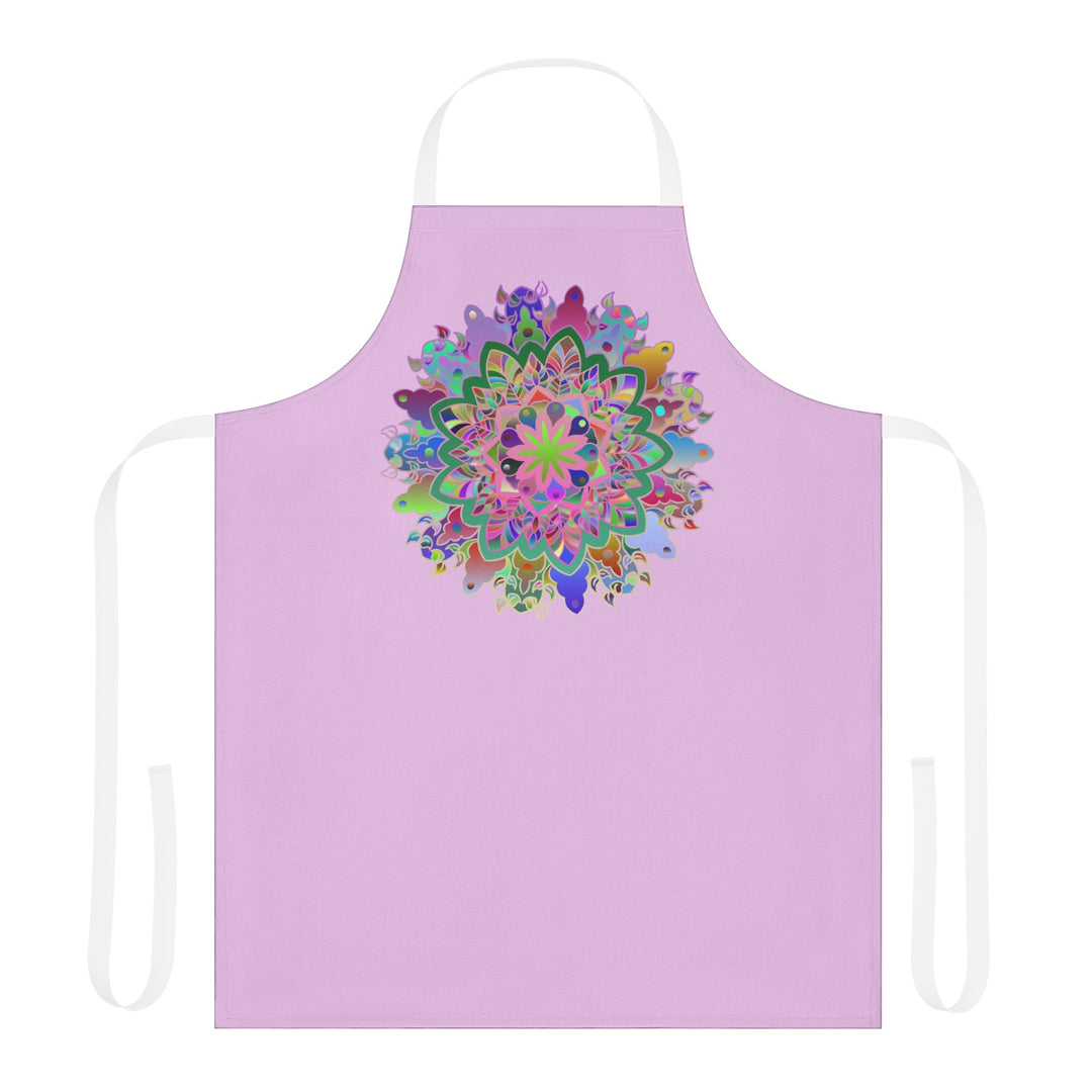 Apron, Hand drawn Mandala Art, Lilac All Over Prints - Blululi