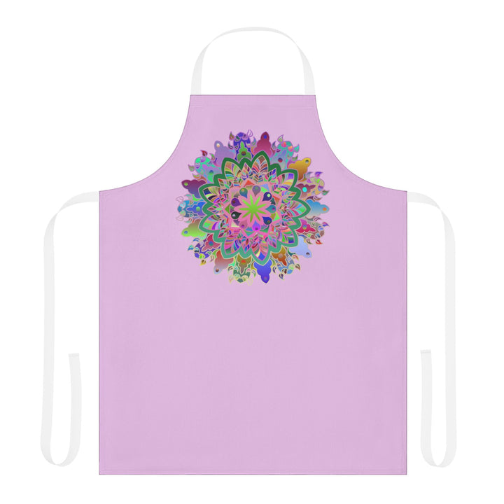 Apron, Hand drawn Mandala Art, Lilac All Over Prints - Blululi