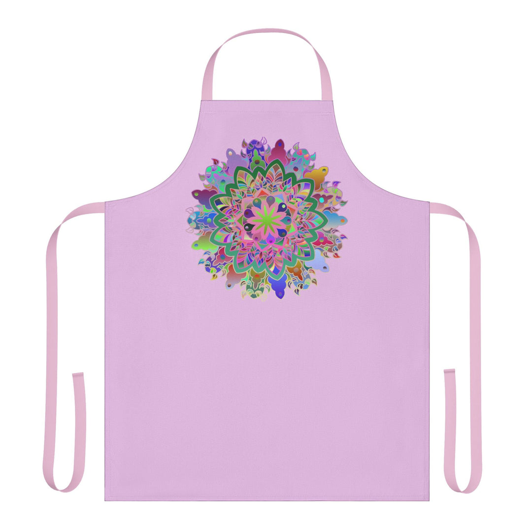 Apron, Hand drawn Mandala Art, Lilac All Over Prints - Blululi