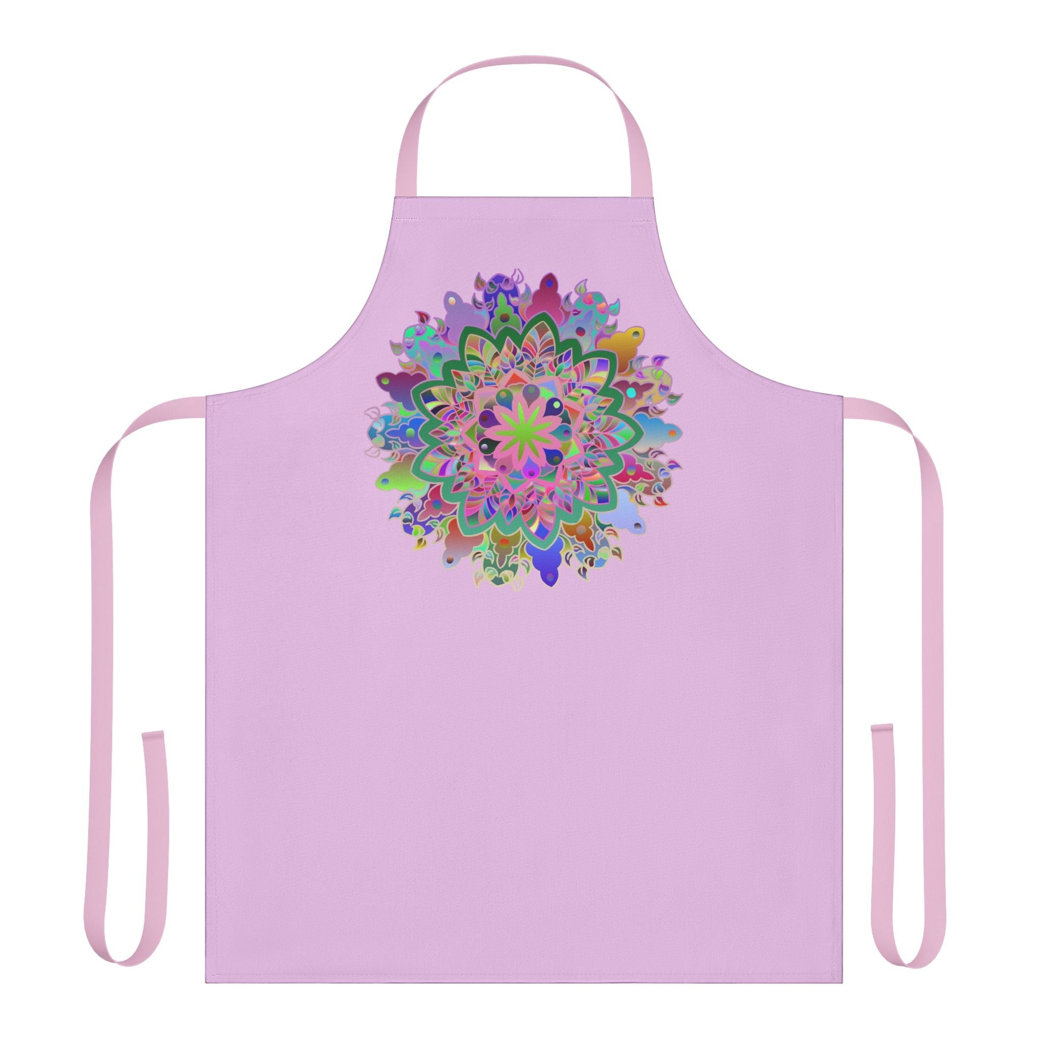 Apron, Hand drawn Mandala Art, Lilac All Over Prints - Blululi