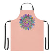 Apron, Hand drawn Mandala Art, Peach All Over Prints - Blululi