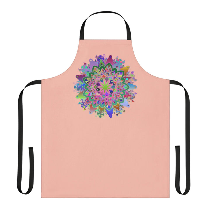 Apron, Hand drawn Mandala Art, Peach All Over Prints - Blululi