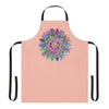 Apron, Hand drawn Mandala Art, Peach All Over Prints - Blululi