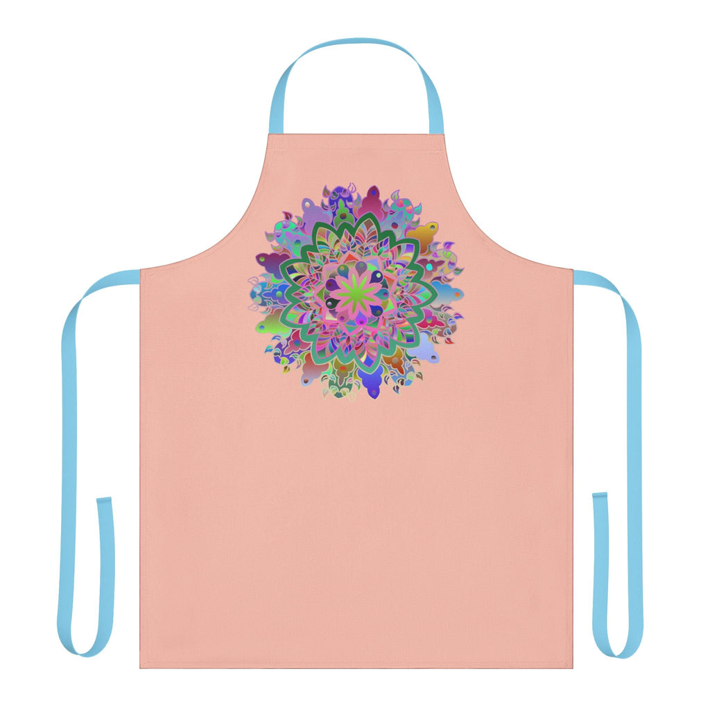 Apron, Hand drawn Mandala Art, Peach All Over Prints - Blululi