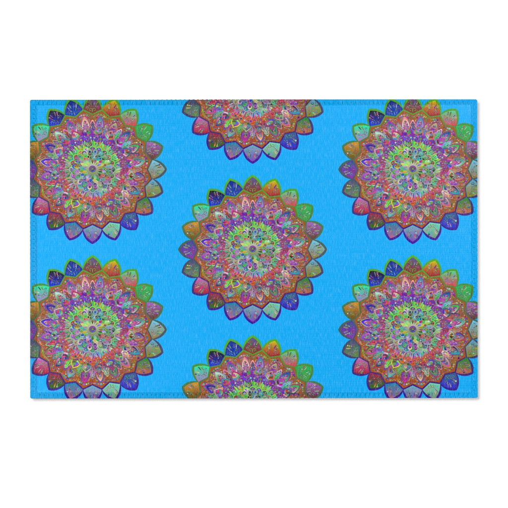 Welcome Mandala Rug Lively Mandala Area Rugs for Colorful Serenity at Home