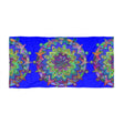 Beach Towel, Beach Cloth, Pool Towel Featuring Hand - Drawn Colorful Mandala Designs - Bright Blue - Blululi