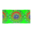 Beach Towel, Beach Cloth, Pool Towel Featuring Hand - Drawn Colorful Mandala Designs - Bright Green - Blululi