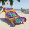 Beach Towel, Beach Cloth, Pool Towel Featuring Hand - Drawn Colorful Mandala Designs - Light Orange - Blululi