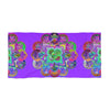 Beach Towel, Beach Cloth, Pool Towel Featuring Hand - Drawn Colorful Mandala Designs - Light Purple - Blululi