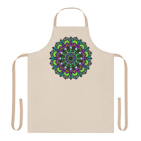 Beige Mandala Apron - Colorful Art Kitchen Wear All Over Prints - Blululi