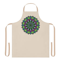 Beige Mandala Apron - Colorful Art Kitchen Wear All Over Prints - Blululi