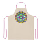 Beige Mandala Apron - Hand Drawn Art All Over Prints - Blululi