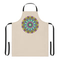 Beige Mandala Apron - Hand Drawn Art All Over Prints - Blululi