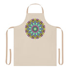 Beige Mandala Apron - Hand Drawn Art All Over Prints - Blululi
