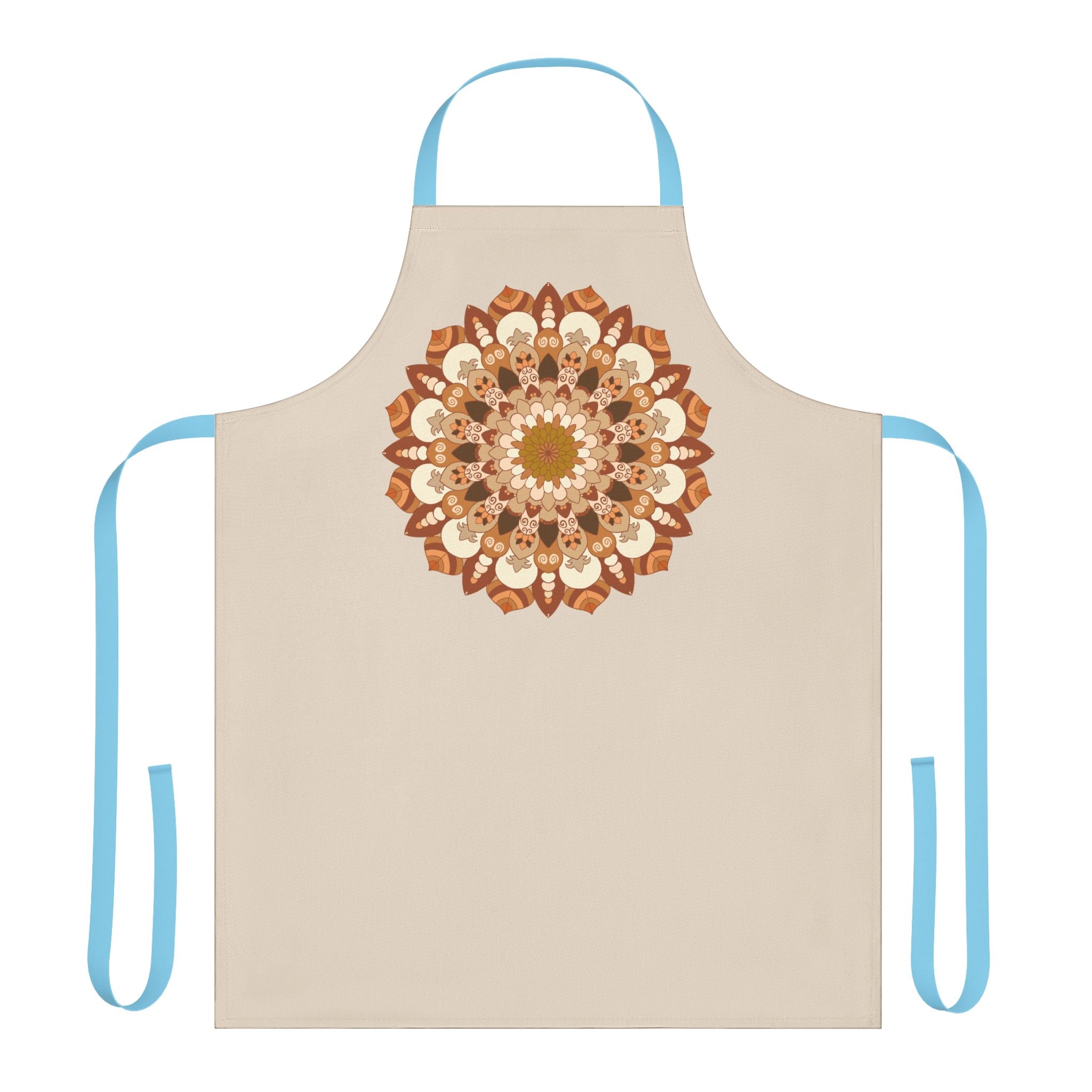 Beige Mandala Art Apron - Kitchen Decor All Over Prints - Blululi