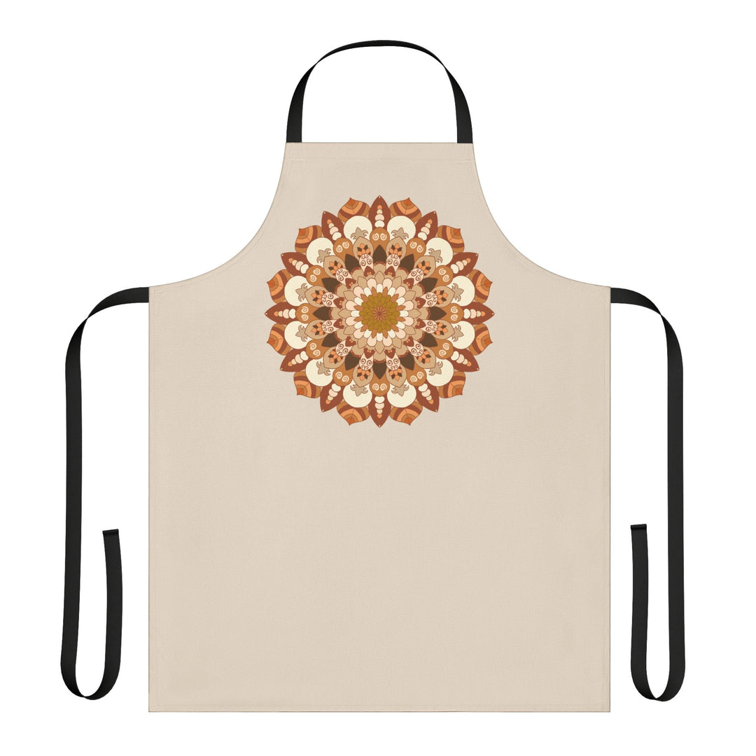 Beige Mandala Art Apron - Kitchen Decor All Over Prints - Blululi