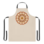 Beige Mandala Art Apron - Kitchen Decor All Over Prints - Blululi