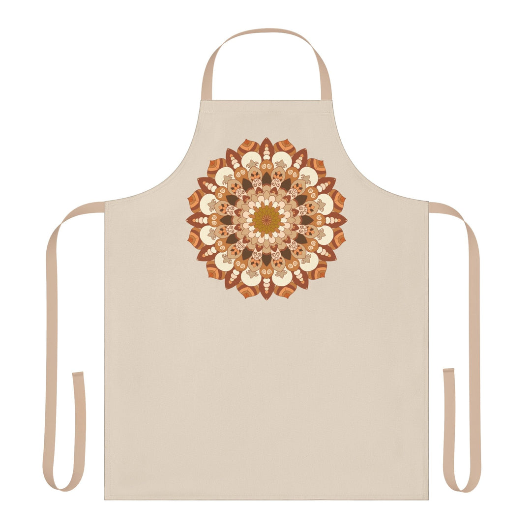 Beige Mandala Art Apron - Kitchen Decor All Over Prints - Blululi