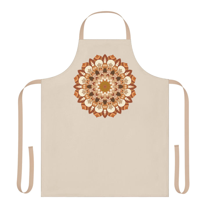 Beige Mandala Art Apron - Kitchen Decor All Over Prints - Blululi